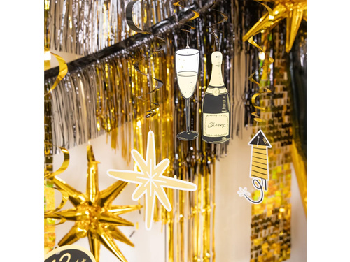 Decor suspendat Porci de Anul Nou Fericit - 6 buc.