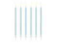 Lumânări albastre pentru ziua de naștere - 14 cm - 12 buc.