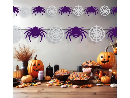 Ghirlandă cu păianjeni - 300 cm - 1 buc.
