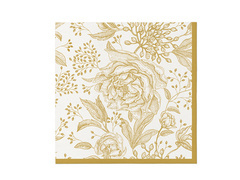 Șervețele Golden Peonies - 40 cm - 50 buc.