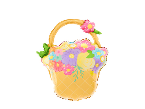 Balon din folie Coș cu flori - 53x69 cm - 1 buc.