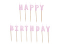 Happy Birthday inscripție lumânări picnic - violet - 1 op.