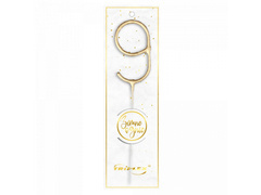 Foc rece numărul 9 aur - 1 buc.