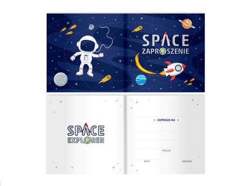 Invitații aniversare Cosmos - 6 buc.