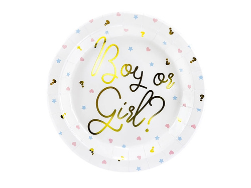 Farfurii băiat sau fată pentru Baby Shower - 23 cm - 6 buc.