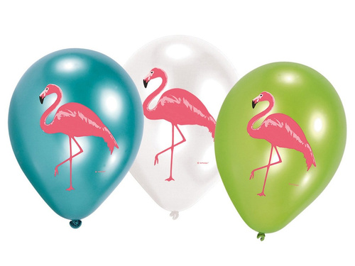 Baloane aniversare Flamingo - 6 buc.