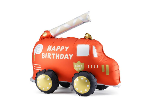 Camion de pompieri în picioare balon de folie - 67 x 53 cm - 1 buc.