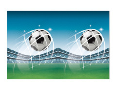 Față de masă pentru ziua de naștere fotbal - 120 x 180 cm - 1 buc.