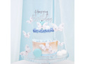 Topper pentru tort Happy Birthday argintiu - 1 buc.