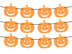 Ghirlandă de Halloween - Dovleci - 500 cm