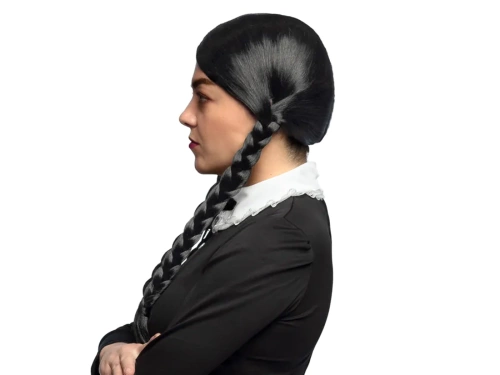 Peruca cu împletituri negre - 1 buc.