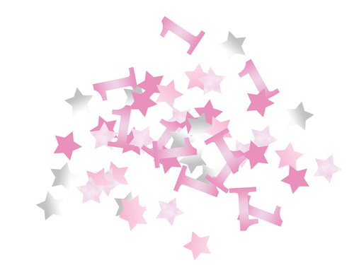 Confetti pentru petrecerea de aniversare Stele roz - 36 buc.