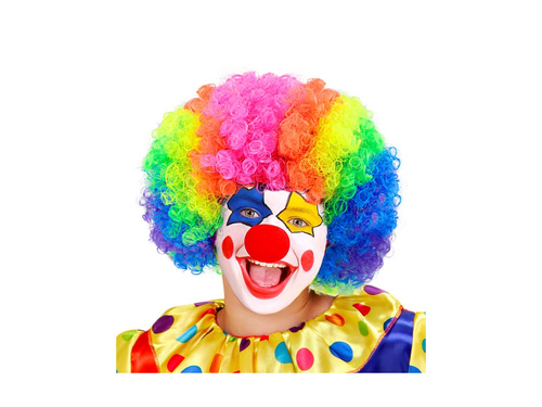 Clovn peruca multicolor afro păr