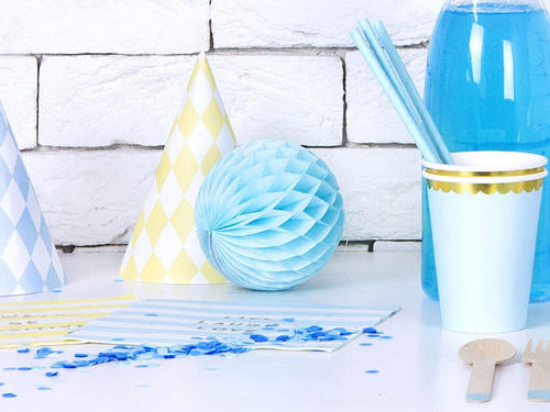 Decorațiune suspendată cu bilă albastră - 10 cm - 1 buc.