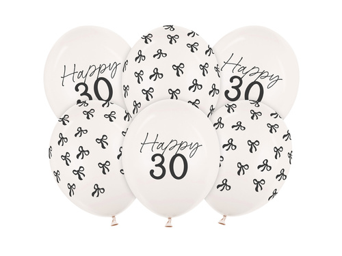 Set de baloane din latex pentru a treizecea aniversare - 30 cm - 50 buc.