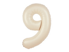 Balon din folie crem numărul 9 - 100 cm - 1 buc.