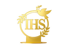 Decor IHS auriu - 1 buc.