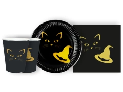 Set de hârtie pentru vrăjitoare și pisică - 44 buc.