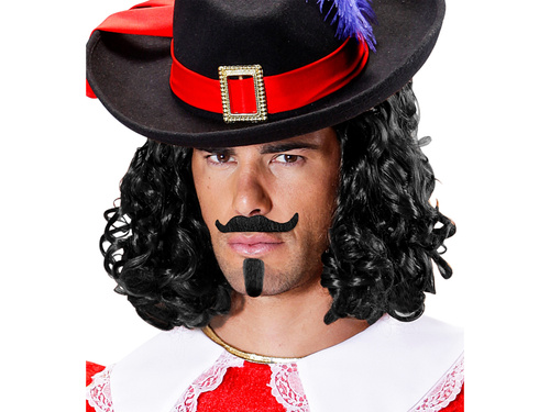 Mustață și barbă neagră Muschetar - 1 buc.