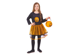 Costum de dovleac pentru fete - 1 buc.