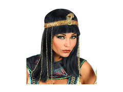 Peruca Cleopatra cu bentiță șarpe cu margele