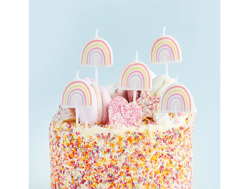 Lumânări de picnic Rainbow - 5 buc.