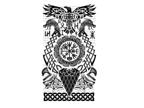 Tatuaj viking pentru antebraț - 1 buc.