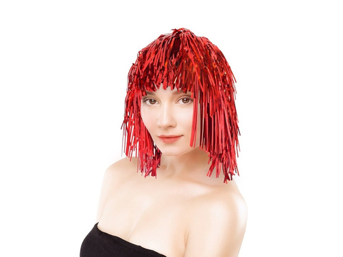 Peruca folie - roșu.