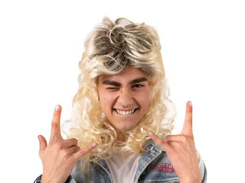 Peruca disco blondă pentru bărbați - 1 buc.