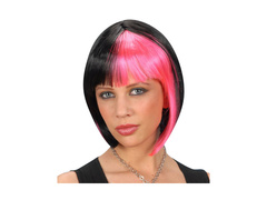 Peruca Zoey - negru cu reflexii roz