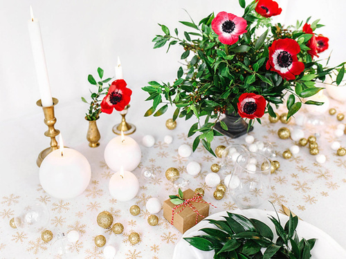 Lumânare sferică (FI 60) albă mată - 1 buc.