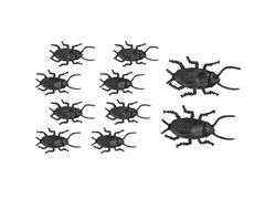 Gândaci de plastic pentru Halloween - 10 buc.