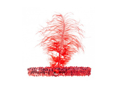 Bentiță retro cu pană roșie cu stilou - 1 buc.