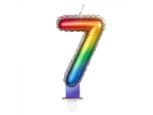 Lumânare colorată pentru numere - 7 - șapte