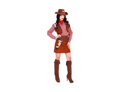 Costum de cowgirl cu curea și holster
