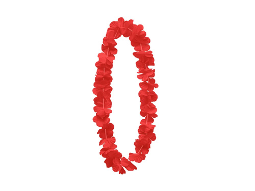 Colier hawaiian roșu - 100 cm - 1 buc.