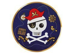 Farfurii pentru ziua de naștere Pirate Map - 23 cm - 8 buc.