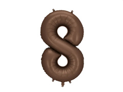 Balon din folie maro numărul 8 - 86 cm - 1 buc.