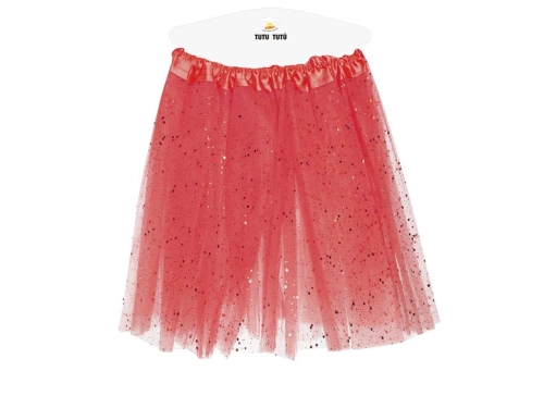 Fustă tutu brocart roșu - 1 buc.