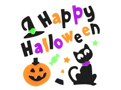 Stickere gel pentru ferestre Happy Halloween - 1 set