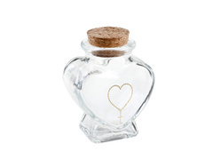 Sticlă de sticlă pentru oaspeți cu dop - 7 cm - 1 buc.