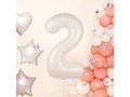 Balon din folie crem numărul 2 - 100 cm - 1 buc.