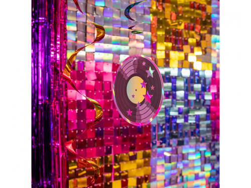 Retro Disco pandantiv porc decor - 6 buc.