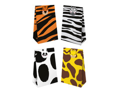 Pungi de hârtie Animale - 4 buc.