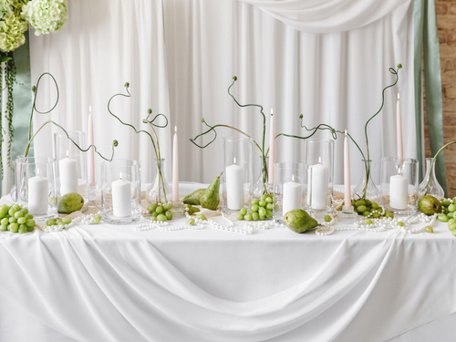 Tub de sticlă pentru lumânări - 13x17cm - 1 buc.