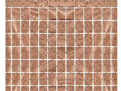 Cortina pătrate de aur roz cu stele - 100 x 200 cm