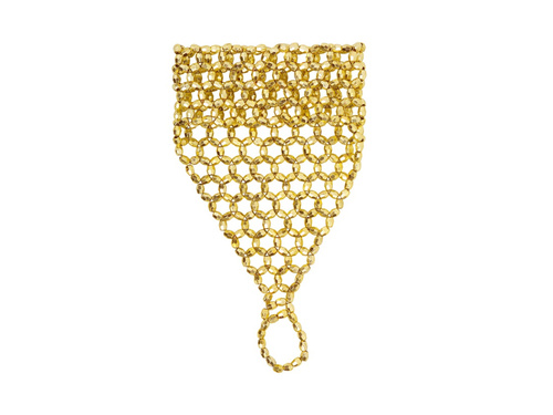 Brățară-mănușă din mărgele aurii