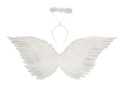 Set de aripi de înger alb 67 x 26 cm și Aureole