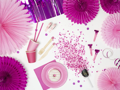 Serpentină holografică - roz - 18 buc.