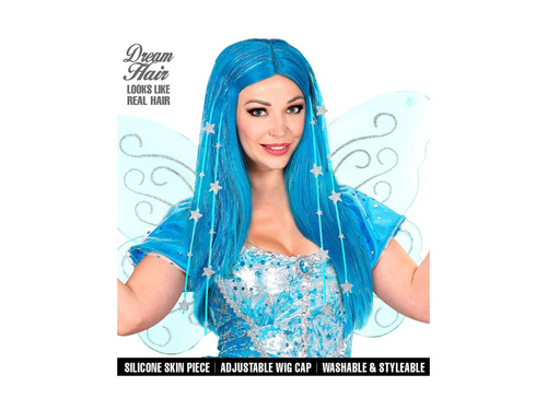 Peruca Fairy Dream Hair cu lamé, stele și căptușeală din silicon